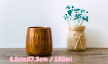 Load image into Gallery viewer, Chinese Portable Wooden Mug Milk Cup Teacup Kungfu Tea Travel Coffee Mug Drinkware Handmade Juice Lemon Coffee Mugs
