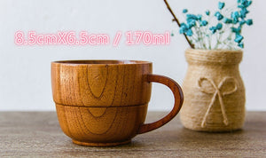 Chinese Portable Wooden Mug Milk Cup Teacup Kungfu Tea Travel Coffee Mug Drinkware Handmade Juice Lemon Coffee Mugs