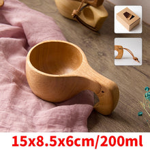 Load image into Gallery viewer, Chinese Portable Wooden Mug Milk Cup Teacup Kungfu Tea Travel Coffee Mug Drinkware Handmade Juice Lemon Coffee Mugs
