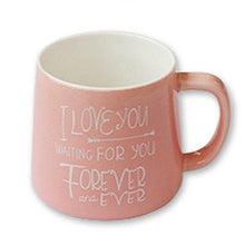 Load image into Gallery viewer, 350ml Cute Pink Flamingo Ceramic Coffee Mug with Lid and Spoon Coffee Milk Tea Water Cups Creative Gifts
